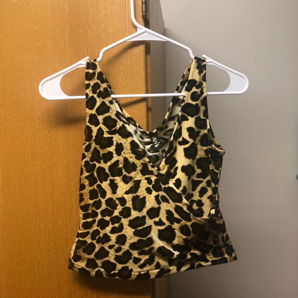 Vintage Velvet Cheetah Print Top